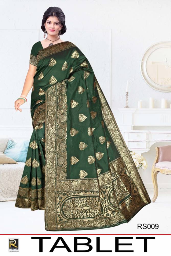 Ronisha Tablet Latest Fancy Casual Wear Designer Rich Look Exclusive Silk Saree Collection